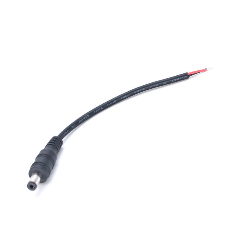 Elecbee DC5.5*2.1mm Male Connector DC Power Cable 15cm 0.3mm2 DC12V Single end Cable